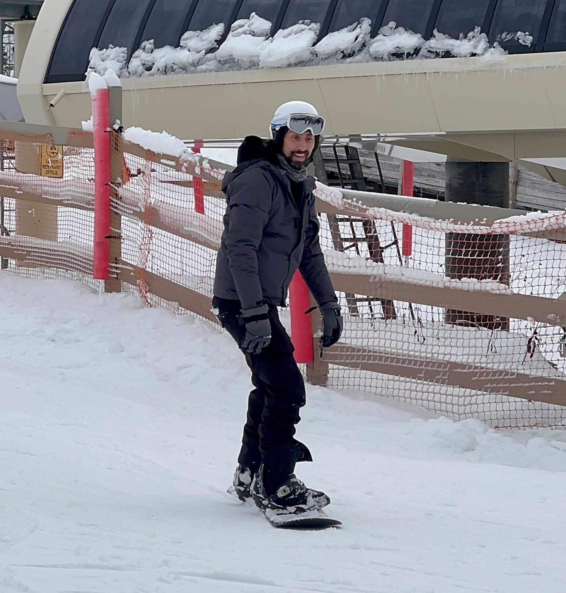 Snowboarding on the slopes